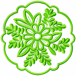 Flowers And Tree Embroidery Design 9
